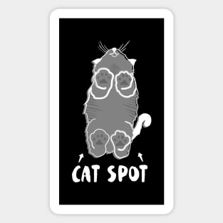 Cat Spot (white) Sticker